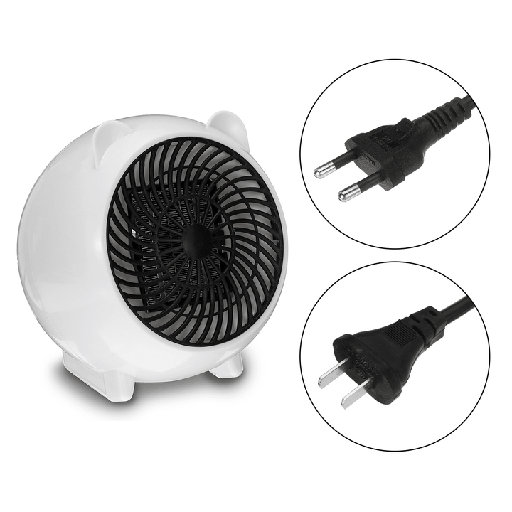 500W Mini Size Personal Space Heater Electric Heater for Home Office Small Heater PTC Ceramic Air Heater - MRSLM