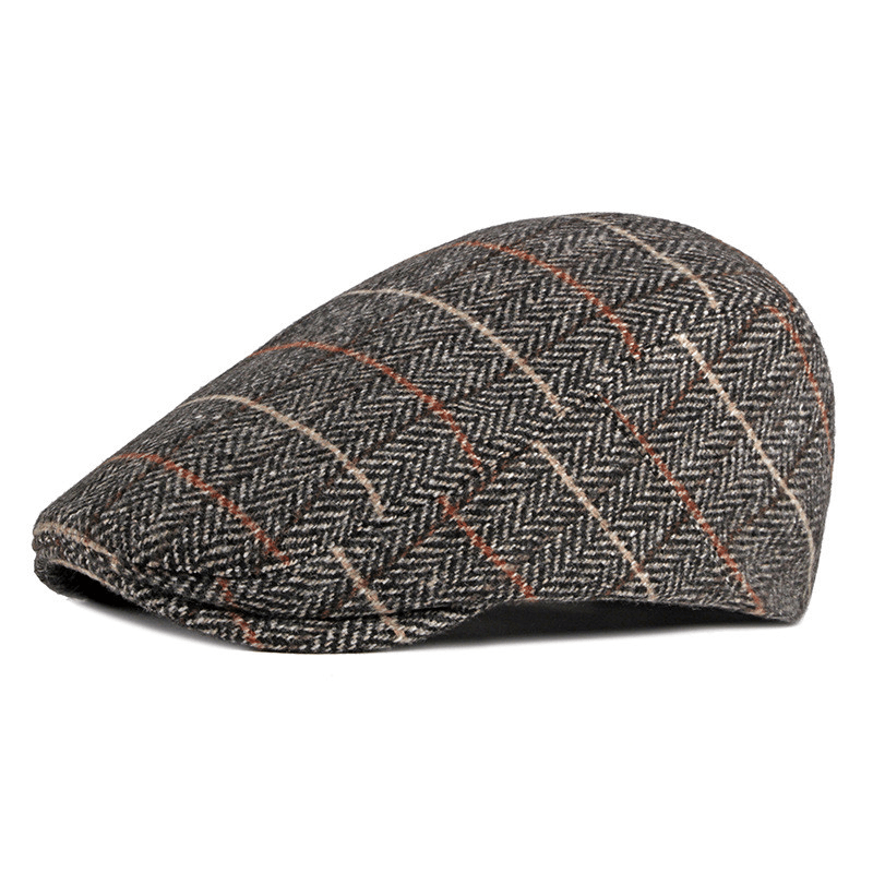 Men British Retro Duck Tide Check Hat - MRSLM