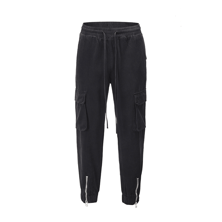 Casual Men'S Zipper Buckle Cargo Trousers - MRSLM