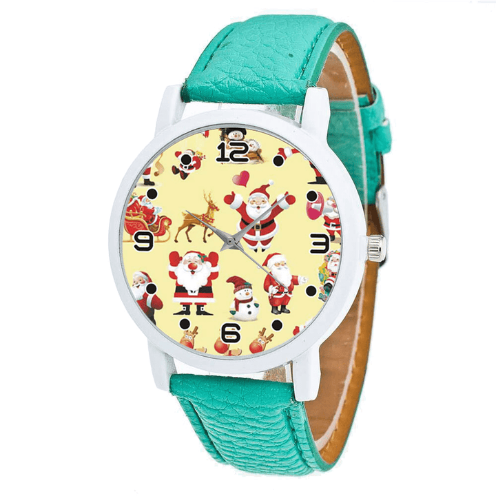 Cartoon Santa Claus Pattern Cute Kid Watch Fashion Children Quartz Watch - MRSLM