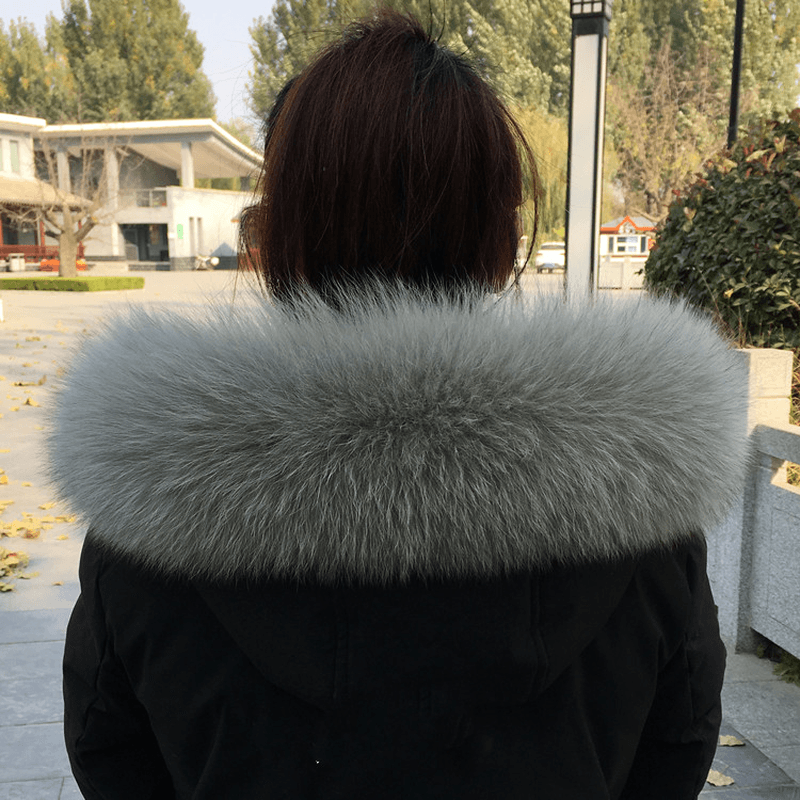 Collar Real Fur Men and Women Autumn and Winter Scarf Neck - MRSLM