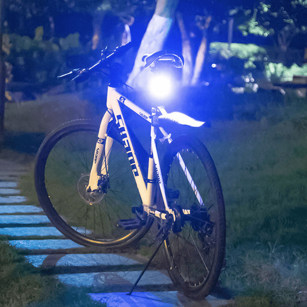 BIKIGHT Bike Light Set Super Bright Front Headlight Rear Taillight USB Rechargeable 6 Modes Adjustable Waterproof LED Flashlight Cycling - MRSLM
