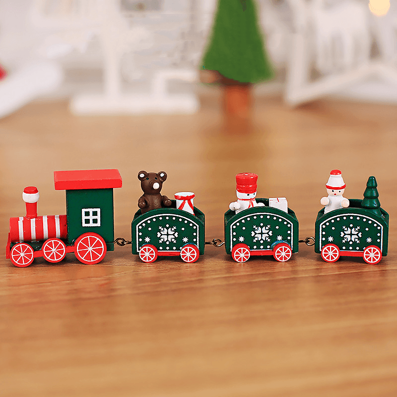 Wooden Train Children Kindergarten Holiday Christmas Gifts - MRSLM