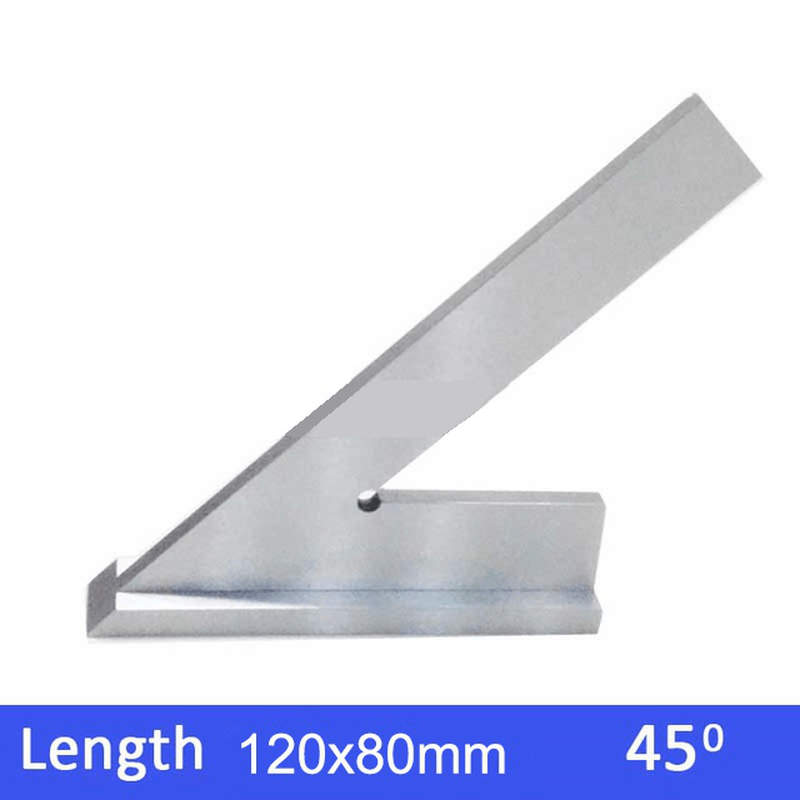 100*70Mm 120*80Mm 150*100 200*130Mm 45 Degree Square Ruler Angle Gauge with Wide Base Steel 45° Industrial Try Machinist Square with Base - MRSLM