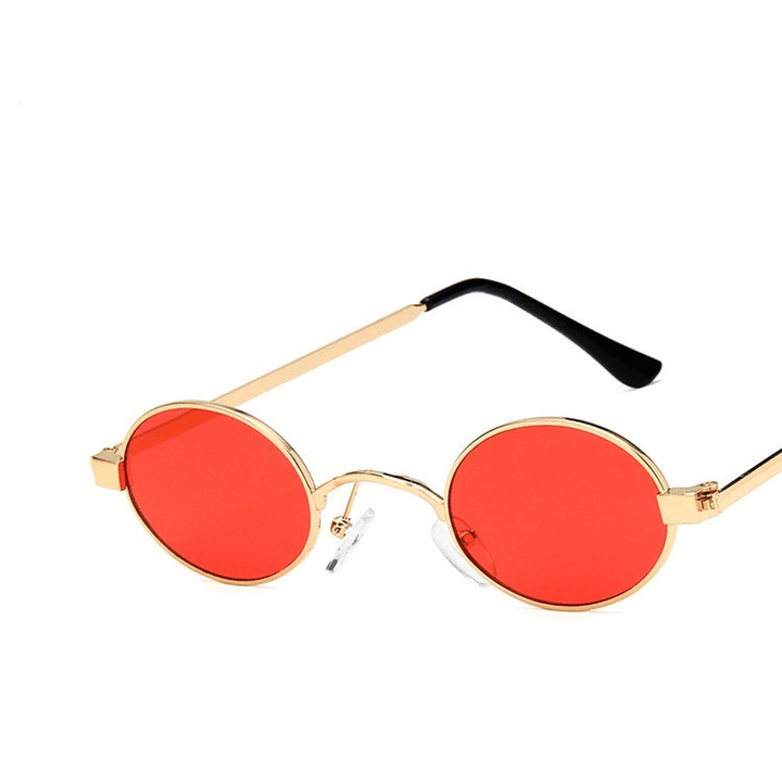 Super Small Frame Summer Color Oval Sunglasses - MRSLM