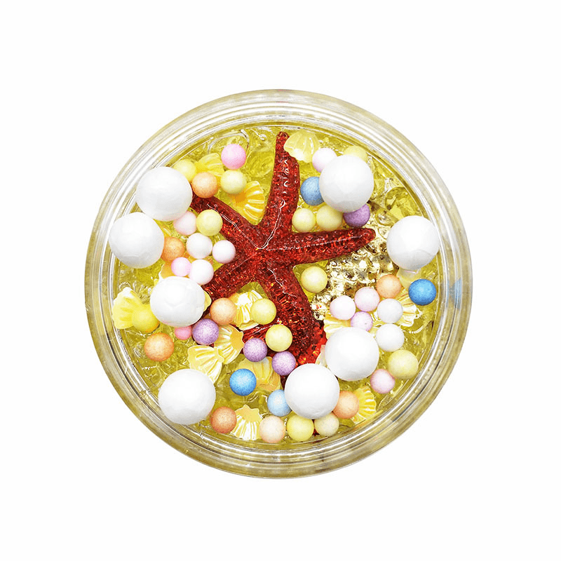 Starfish Mermaid Flat Bead Crystal Mud Slime - MRSLM