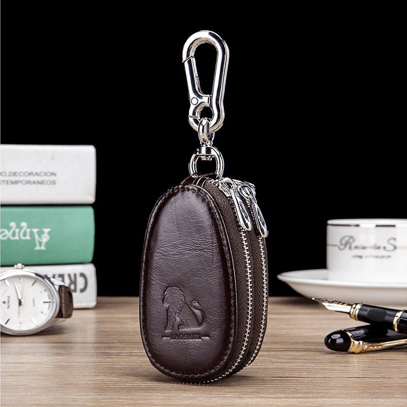 Men Genuine Leather Vintage Car Key Case Bag - MRSLM