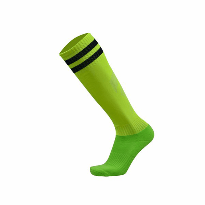 Men Adults Football Stripes Thickened Bottom Socks Long Tube Hygroscopic anti Skid Sports Socks - MRSLM