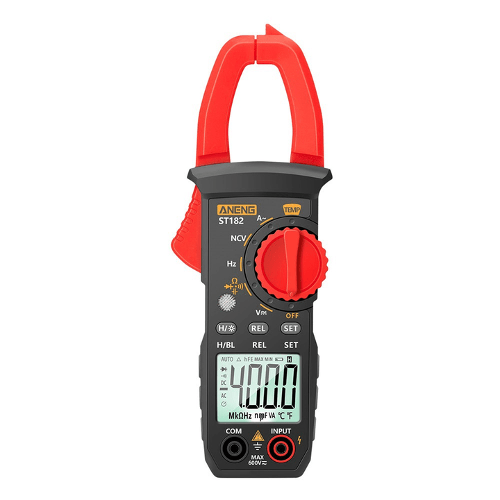 ANENG ST182 Digital Clamp Meter DC/AC Voltage Tester Clamp Multimeter Hz Capacitance NCV Ohm Test - MRSLM