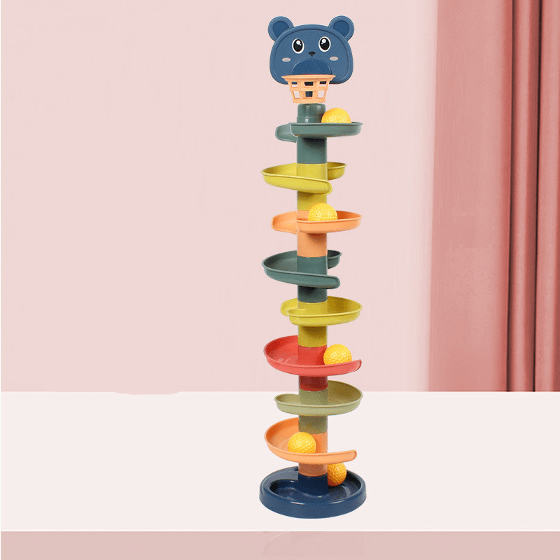 Baby Jenga Rolling Tower Rolling Ball Fun Shooting Ball Rolling Ball Toy - MRSLM