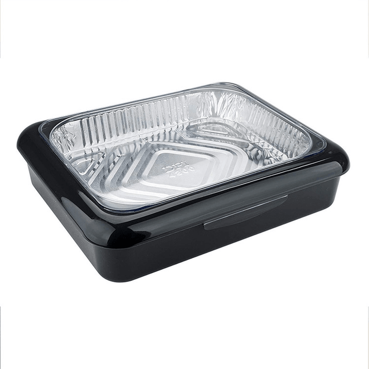 Ipree® Outdoor Camping BBQ Food Box Portable Lunch Box Shallow Standard Half Size Foil Pan Lunch Box - MRSLM