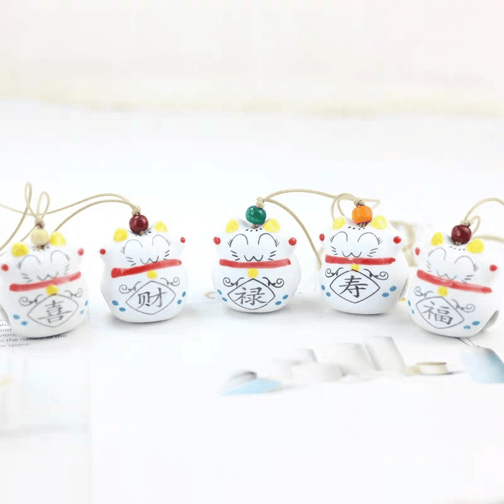 Small Lucky Cat Ceramic Car Interior Handicraft Ornaments - MRSLM