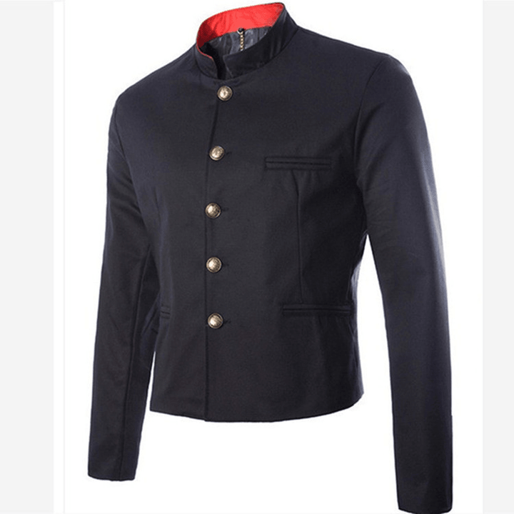 Men'S Jacket Stand Collar Casual Korean Style - MRSLM