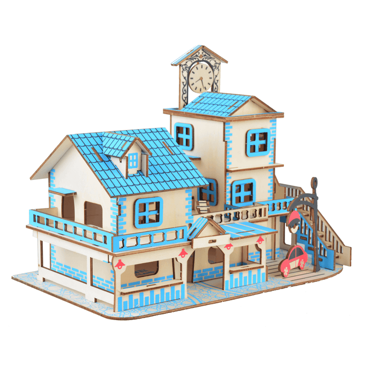 3D Woodcraft Assembly Doll House Kit Decoration Toy Model for Kids Gift - MRSLM