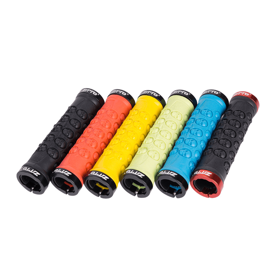 ZTTO AG23 Aluminum Alloy Bilateral Locking Colored Grip Sleeves Skull Head Bicycle Cover Bicycle Grip Cover Road Bike Handlebar Covers - MRSLM