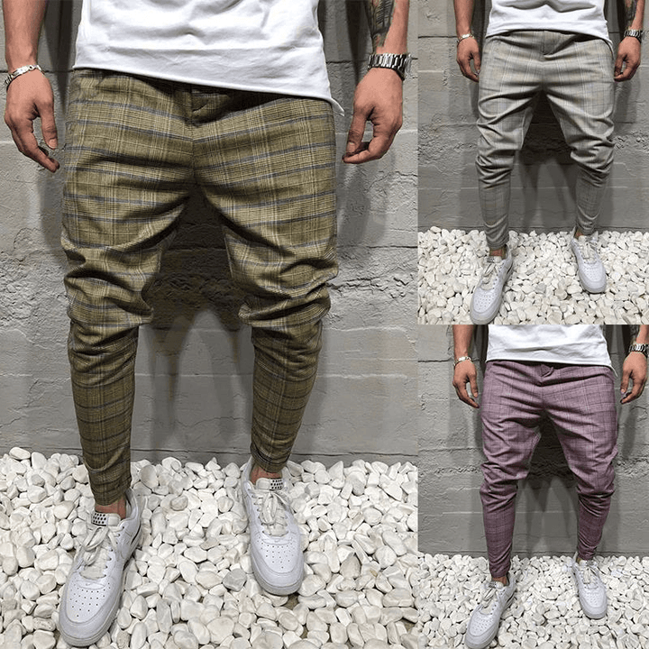 Men'S Casual Sports Fitness Striped Trousers - MRSLM