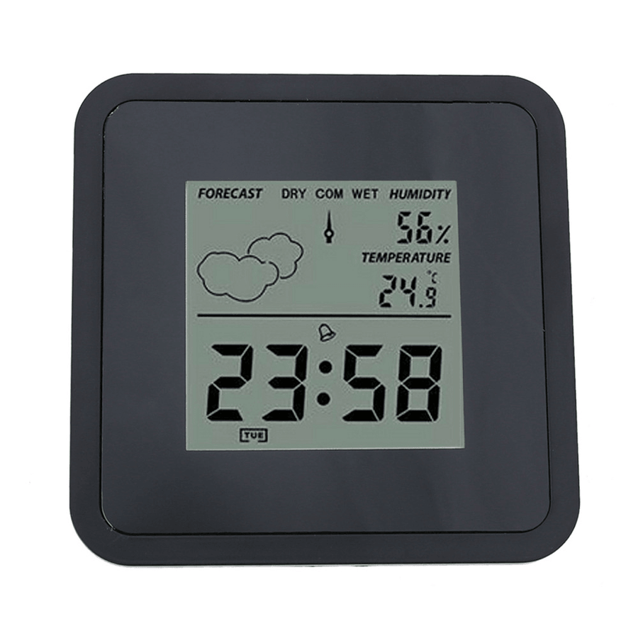 TS-S66 Digital Thermometer Hygrometer 0℃--60℃ Electronic Thermometer with Calendar and Alarm Clock Function - MRSLM