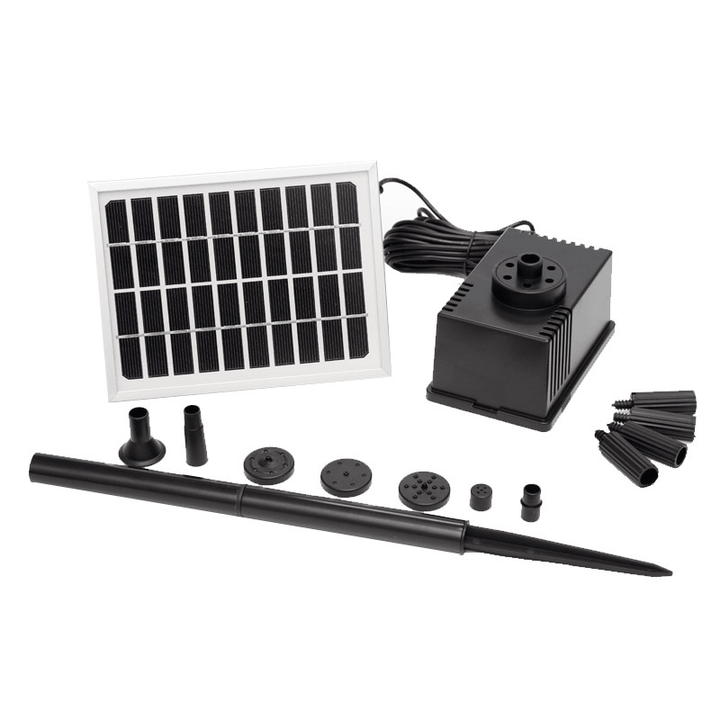 180L/H Solar Fountain Pump Kit Free Standing 2W Solar Panel Submersible Water Pump Pond Fish Tank Bird Bath - MRSLM