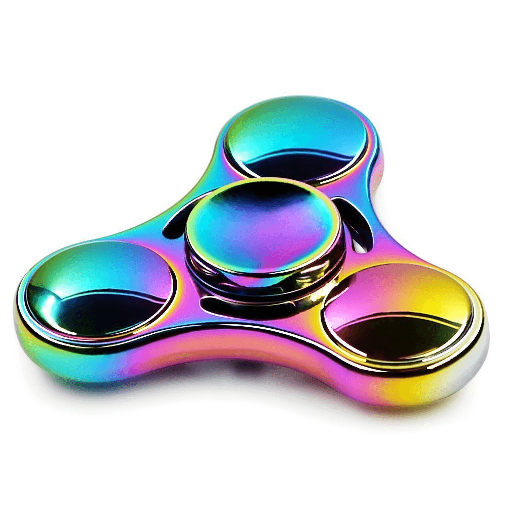 Colorful Whirlwind Triangle Fingertip Gyro Clover Cool Alloy UFO Inter Finger Gyro - MRSLM