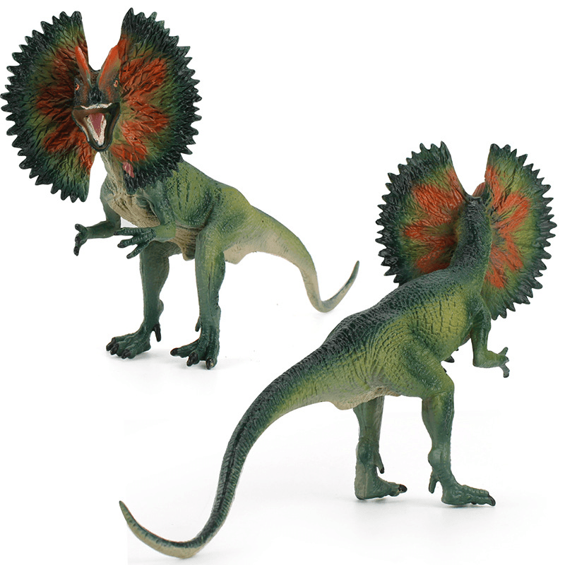 Simulation Ancient Dinosaur Jurassic Era Animal Model Velociraptor Dilophosaurus Plastic Dinosaur Ornaments Wholesale - MRSLM