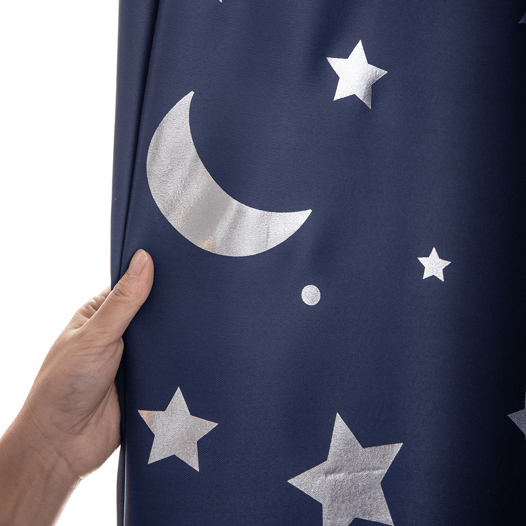 Polyester Window Curtains Moon Star Kids Child Bedroom Window Door Curtains for Living Room Home Decor - MRSLM