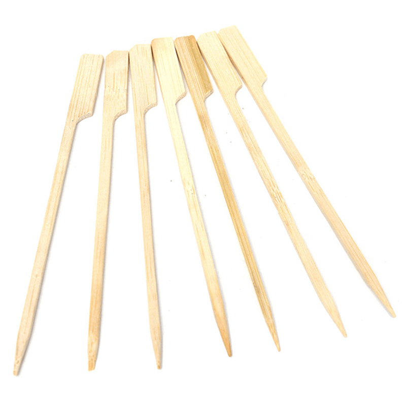 30Pcs 20Cm BBQ Bamboo Skewers Wooden Grill Sticks Meat Food Long Skewers Barbecue Grill Tools - MRSLM