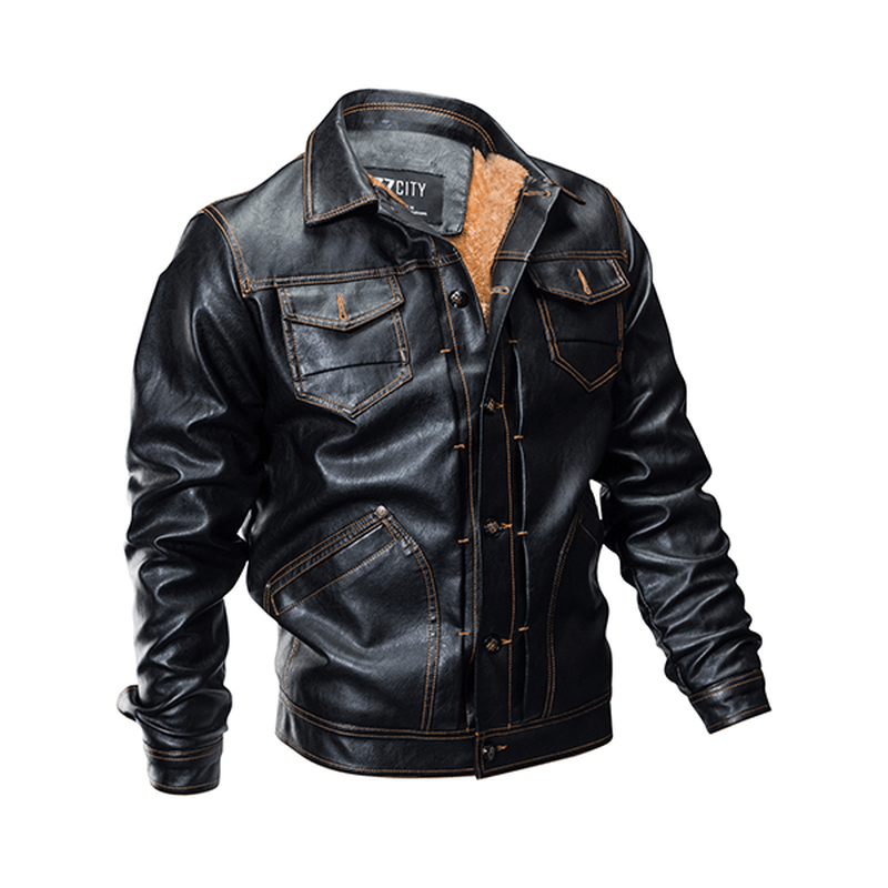 Casual Thicken Moto Leather Jacket - MRSLM