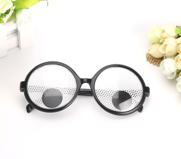 Funny Googly Eyes Goggles Shaking Eyes Party Glasses and Toys for Party Cosplay Costume - MRSLM