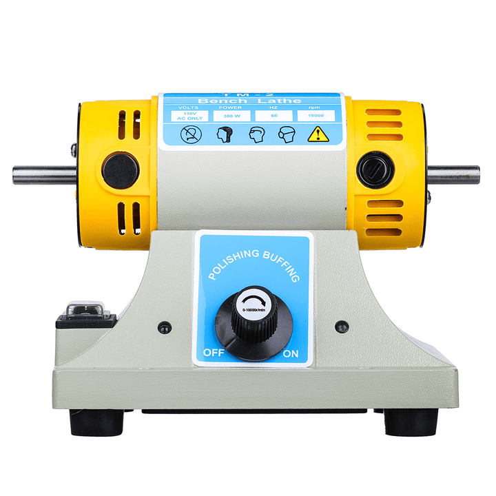 US/EU 350W Adjustable Speed Mini Polishing Machine for Dental Jewelry Motor Lathe Bench Grinder Kit - MRSLM