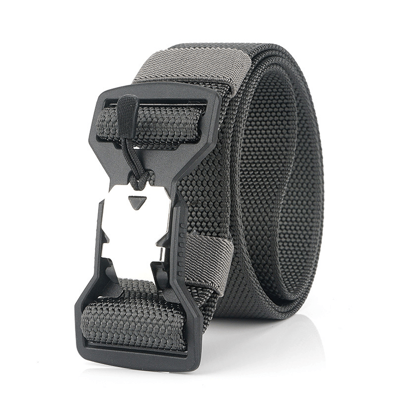 125Cm Men'S Casual Nylon Tactical Belt Plastic Magnet Function Buckle Military Belts - MRSLM