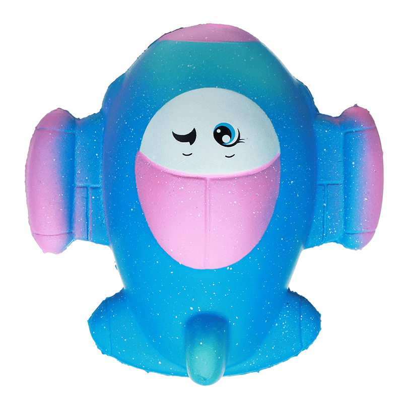 Taburasa 12CM Cute Galaxy Airplane Plane Squishy Slow Rising Squeeze Toy Kids Gift with Packaging - MRSLM