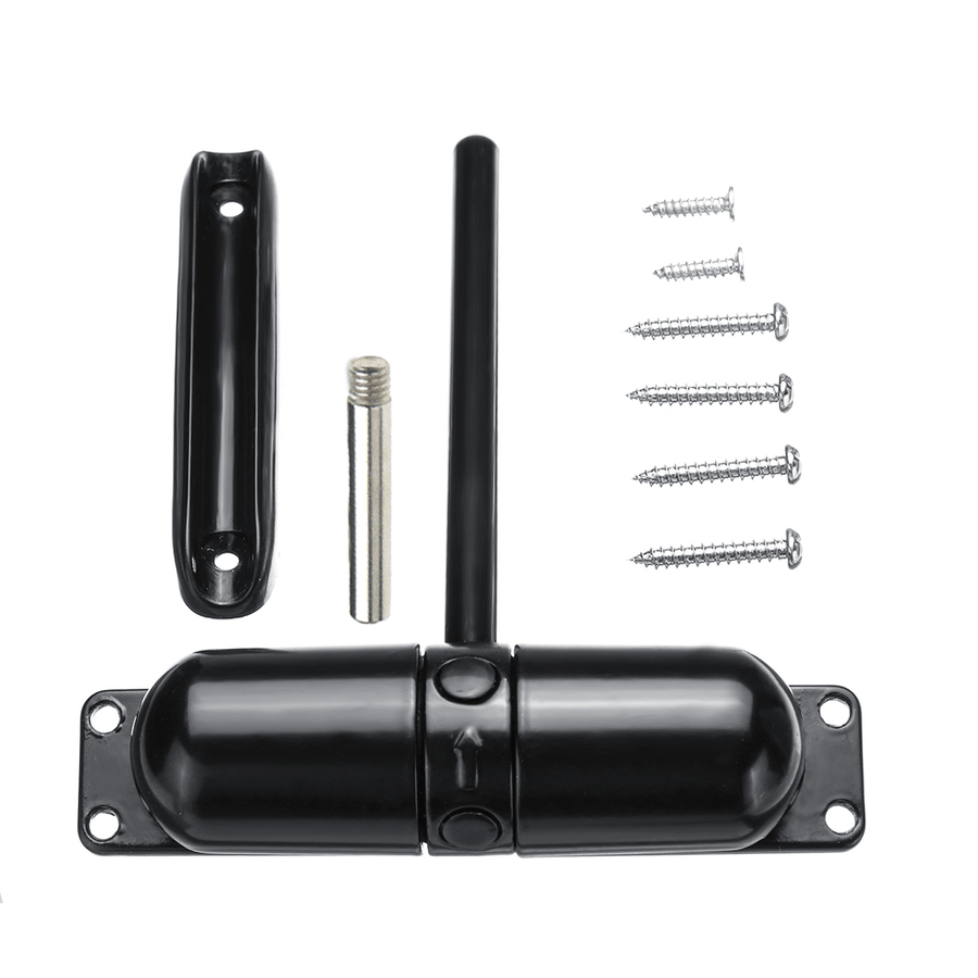 Black Surface Mounted Door Gate Adjustable Spring Closer Indoor and Outdorr Use - MRSLM