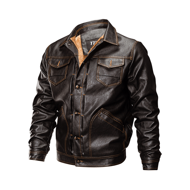 Casual Thicken Moto Leather Jacket - MRSLM