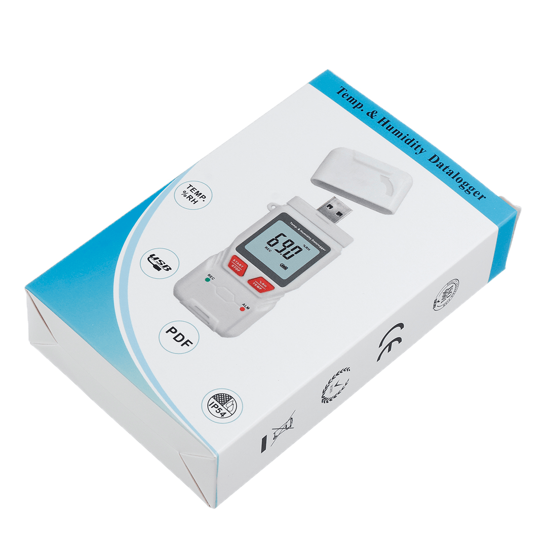 FLUS ET-176 Temperature and Humidity Datalogger with PDF Report USB Interface for Set-Up and Data Transfer to PC - MRSLM