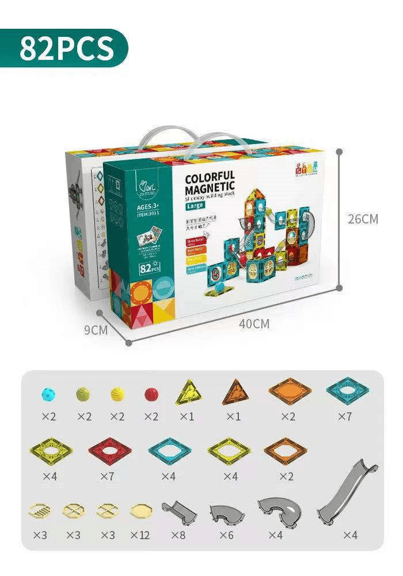 Magnetic Piece Building Block Set Variety Lifting Magnetic Assembling Piece Children'S Educational Toys - MRSLM