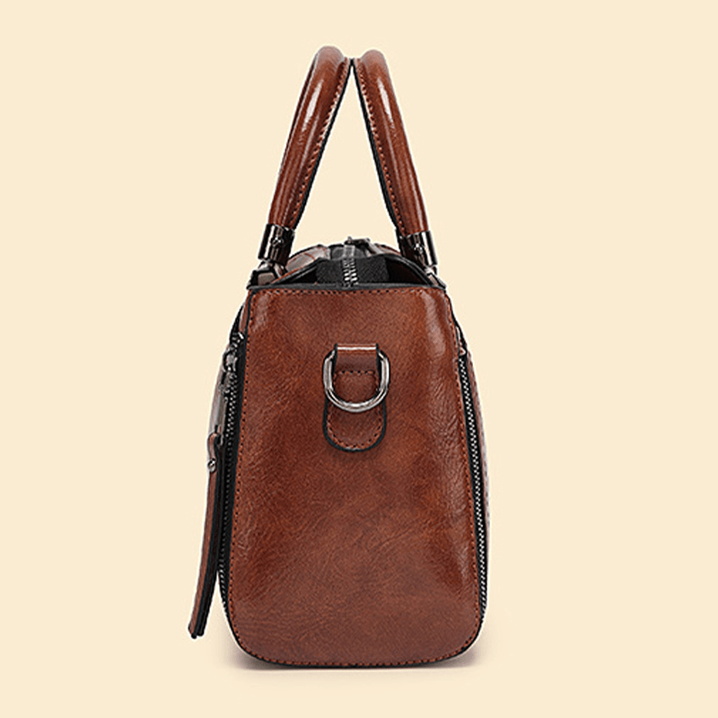 Women Retro Large Capacity Crossbody Bag Handbag Satchel Bag - MRSLM