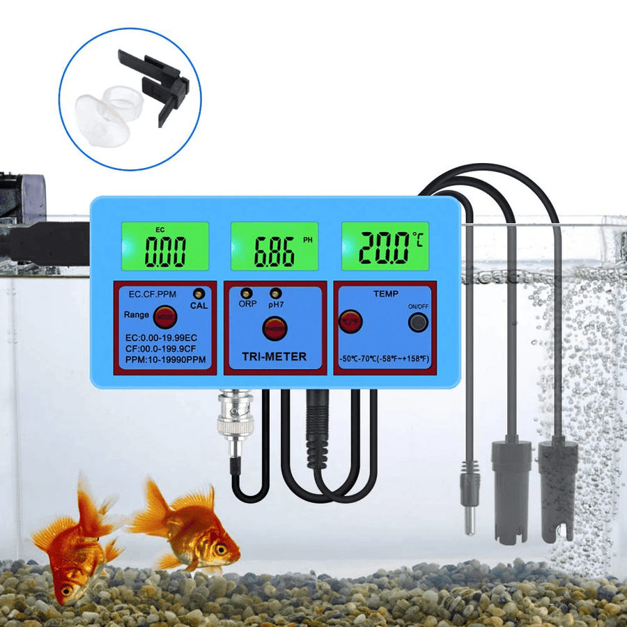 6 in 1 Ph/Ec/Cf/Tds(Ppm)/Temp ORP Tester Multiparameter Digital TDS Meter Water Quality EC Detector Pool PH Analyser - MRSLM