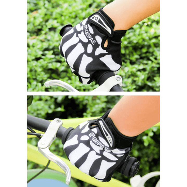 Mens Ghost Claw Human Skeleton Motorcycle Full-Finger Gloves Winter Warm Mittens - MRSLM