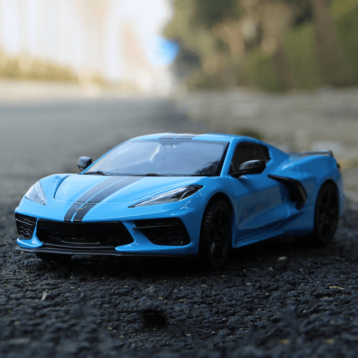 Simulation Alloy Car Model Metal Toy Car Chevrolet Corvette C8 Sports Car - MRSLM