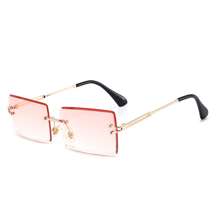 Trendy Frameless Female Fashion Street Shooting with Anti-Uv Sunglasses - MRSLM