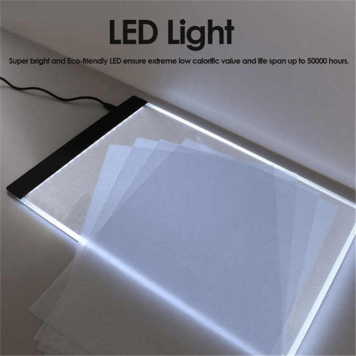 A4/A5 LED Drawing Boards Tracing Board Copy Pads LED Drawing Tablet Plate Art Writing Table Stepless Dimming Artcraft Light Box - MRSLM