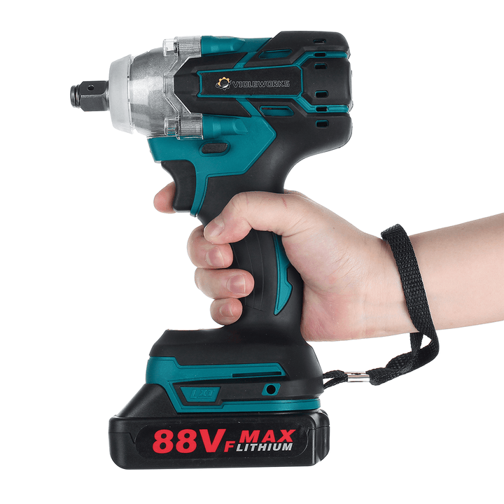 88VF 21V 280N.M 1300Mah Electric Cordless Impact Wrench Drill Socket W/ 1Pc or 2Pcs Battery - MRSLM