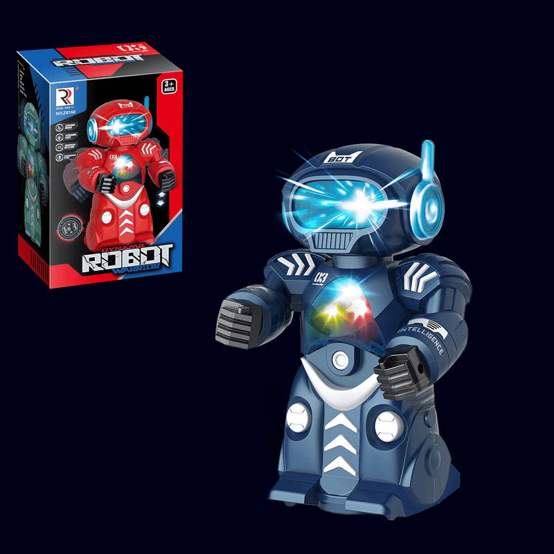 Steel Robot Light Music Children Boy Toy - MRSLM