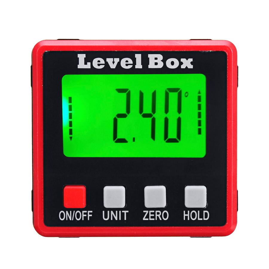 Digital LCD Protractor Gauge Angle Finder Bevel Laser Level Box Inclinometer Meter - MRSLM