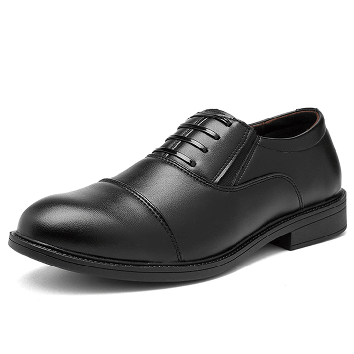 Men Comfy Leather Slip on Formal Shoes - MRSLM