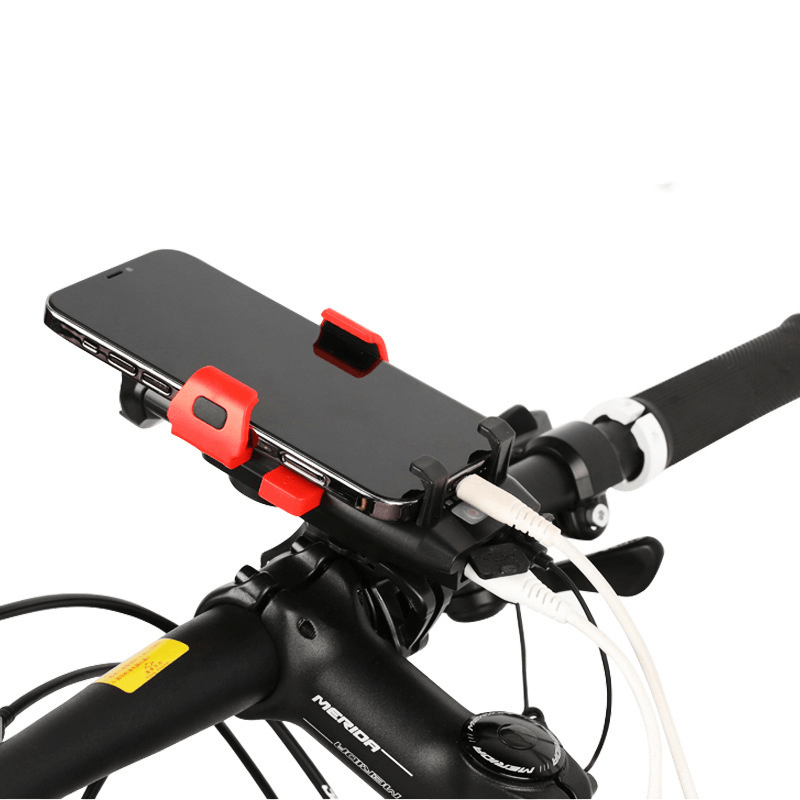 4-In-1 500Lm Bike Light 3 Modes Adjustable Bicycle Headlight 130Db 5 Mods Horn Phone Holder Power Bank Outdoor Cycling - MRSLM