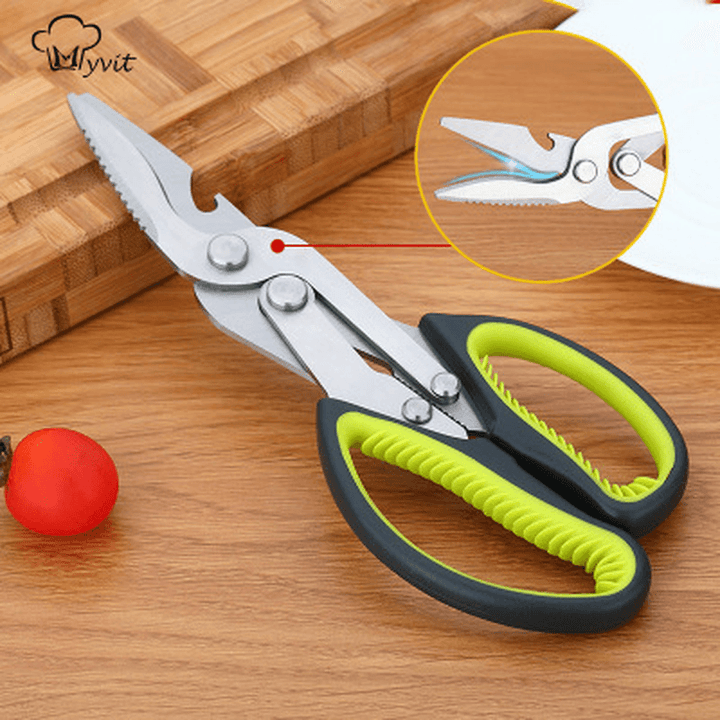 Multi-Function Stainless Steel Kitchen Scissor Vegetable Meat Fish for Outdoor BBQ Food Grade - MRSLM