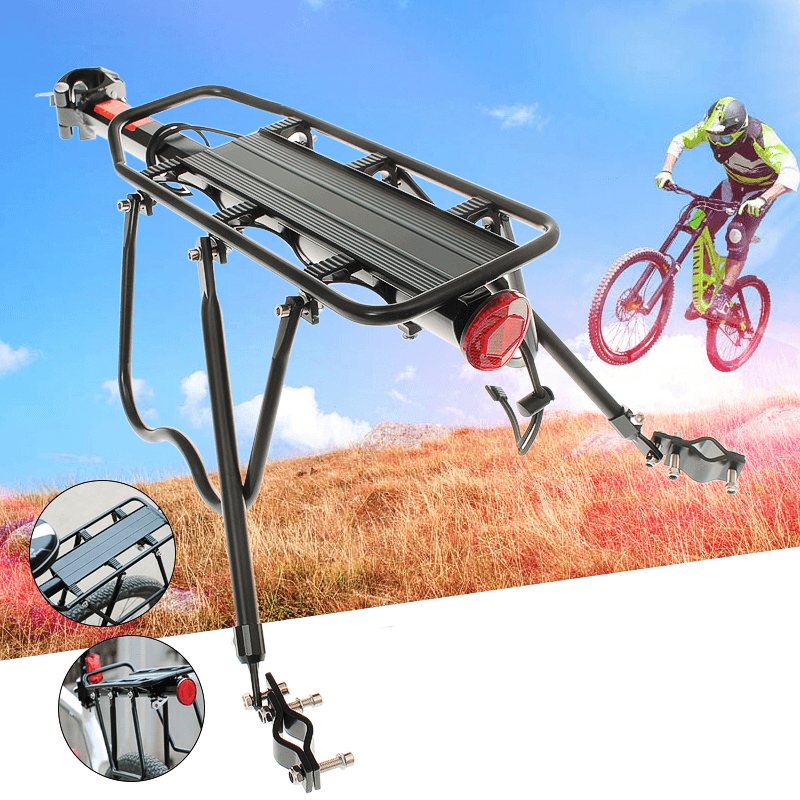 BIKIGHT Bicycle Bike Cargo Rack Rear Back Seat Carrier Shelf Quick Release Luggage Protect Pannier - MRSLM