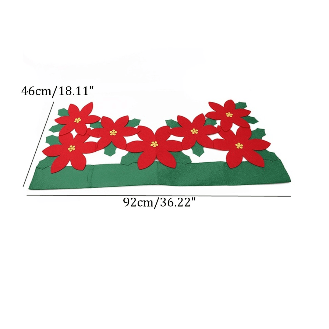 Christmas Petals Curtains Festival Xmas Flower Curtain Living Room Decoration - MRSLM