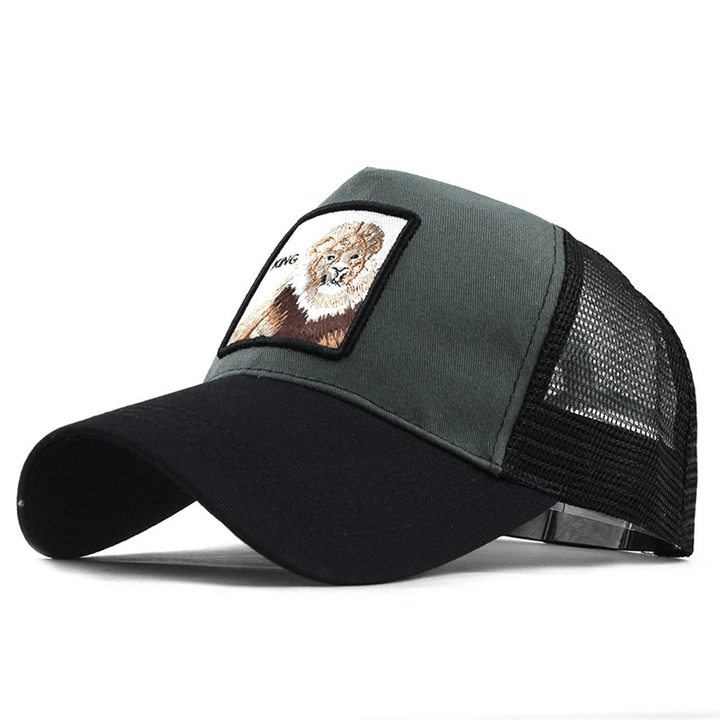 Cartoon Print Baseball Cap Animal Embroidery Baseball Cap - MRSLM